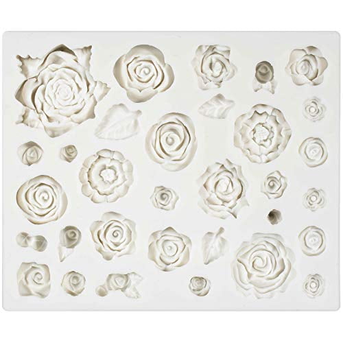 Soap Wax Making Funshowcase 32 Cavity Roses Flower Fondant Candy Silicone Mold for Sugarcraft Cake Decoration Resin Jewelry Casting Crafting Projects Polymer Clay Cupcake Topper Soap Wax Making Funshowcase 32 Cavity Roses Flower Fondant Candy Silicone Mold for Sugarcraft Cake Decoration Resin Jewelry Casting Crafting Projects Polymer Clay Cupcake Topper